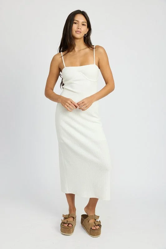 Chic Outfits WAFLE KNIT MIDI DRESS