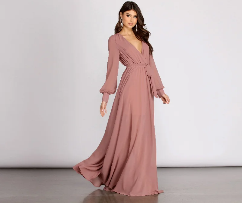 Comfortable Chic Bryn Chiffon Stylish A-Line Formal Dress