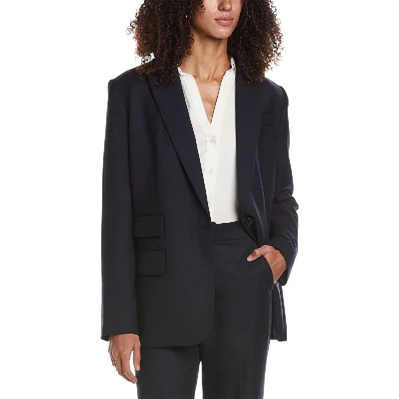 Soft Wearables A.L.C. Womens Shoulder Pads Long Sleeve One-Button Blazer