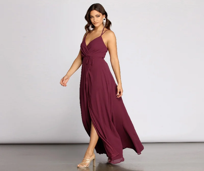 Warm Wear Rylie Chiffon Stylish A-Line Gown