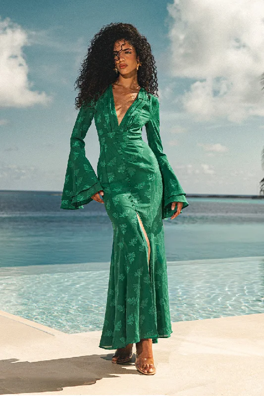Elegant Casuals SAREY MAXI DRESS - EMERALD