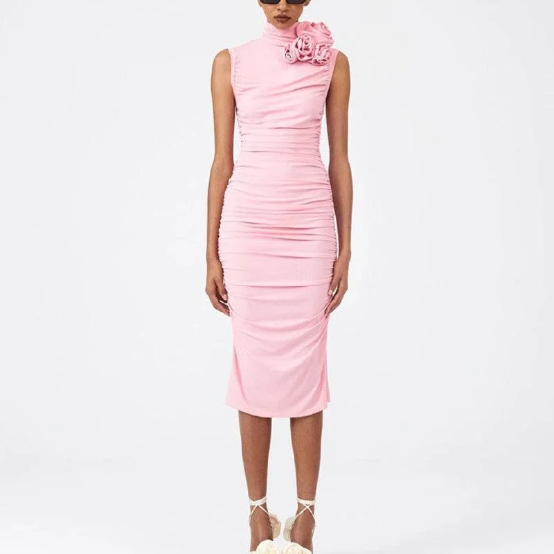Sporty Wear Hadley Sleeveless Floral Embellished Midi Dress