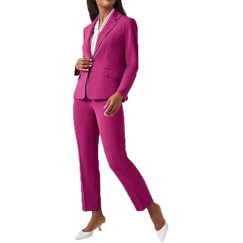 Comfortable Tops Kasper Womens Faux-Pocket Split Sleeve One-Button Blazer