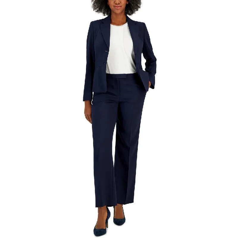 Cozy Footwear Le Suit Womens Petites Notch Collar Office Two-Button Blazer