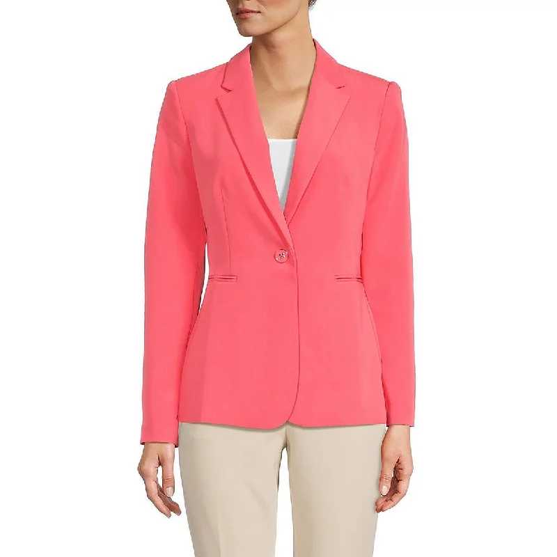 Cozy Essentials Wear Tommy Hilfiger Womens Shoulder Pads  One-Button Blazer