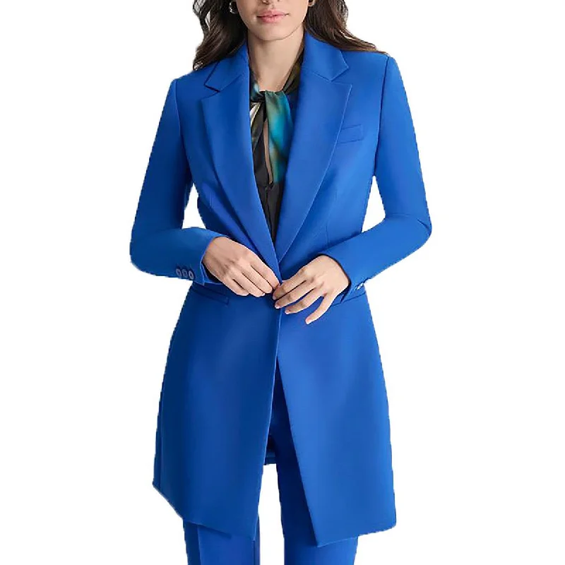 Trendy Looks DKNY Womens   Button Sleeve Long One-Button Blazer