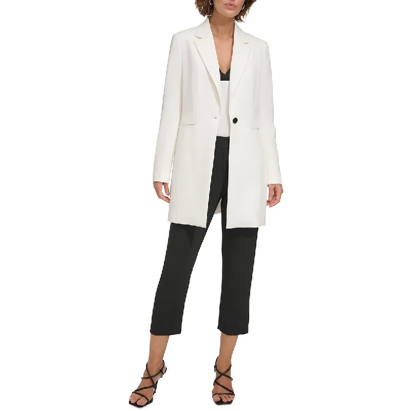 Soft Comfort DKNY Womens Knit Long Sleeves One-Button Blazer