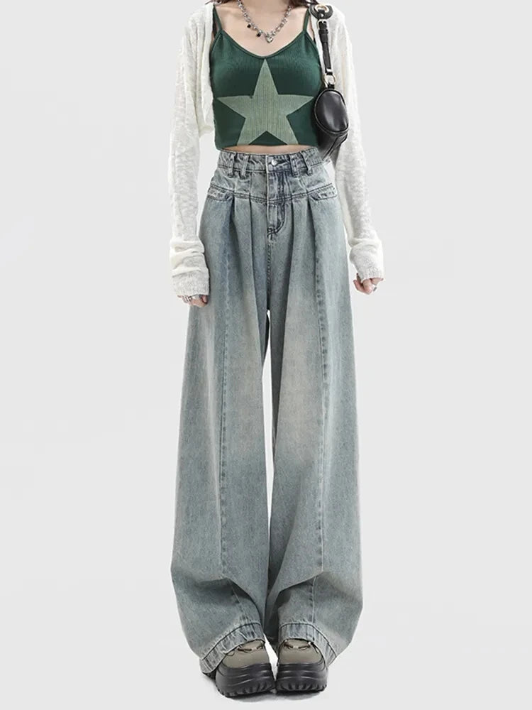 Chic Comfort Wear Retro Fashion Chic All-match Loose Streetwear Trendy Simple Comfortable Jeans Chic Comfort Wear Retro Fashion Chic All-match Loose Streetwear Trendy Simple Comfortable Jeans