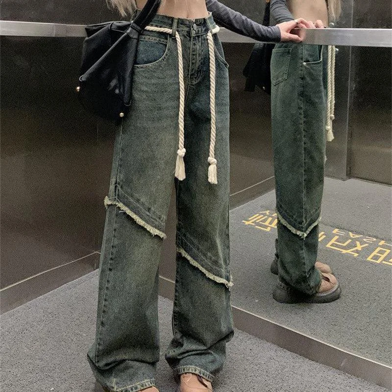 Cozy Footwear Women's Raw Hem Vintage Jeans
