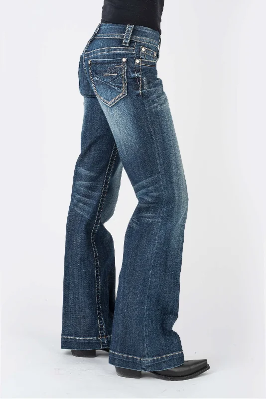 Versatile Style Stetson Womens 214 City Trouser Deco Blue Cotton Blend Jeans