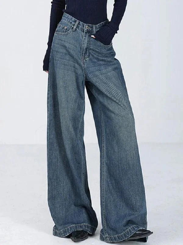 Simple Looks Versatile Vintage Blue High Rise Boyfriend Jeans