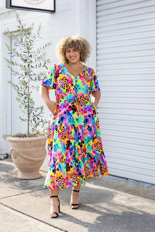 Smart Comfort Wear Bonnie Maxi Dress in Messy Mind by Kasey Rainbow