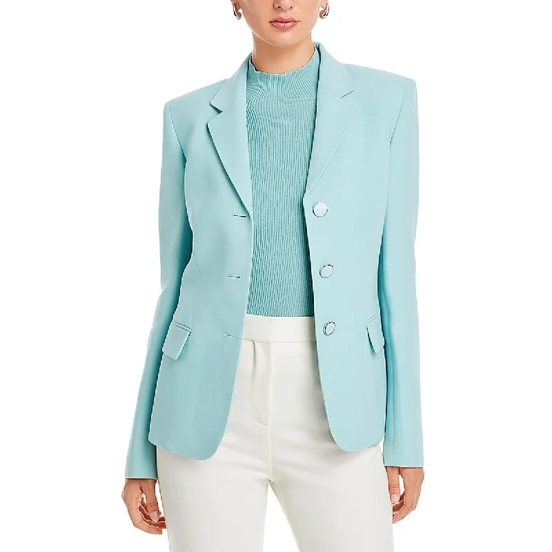 Cozy Lounge Wear Lafayette 148 New York Womens Shoulder Pads Long Sleeve Double-Breasted Blazer