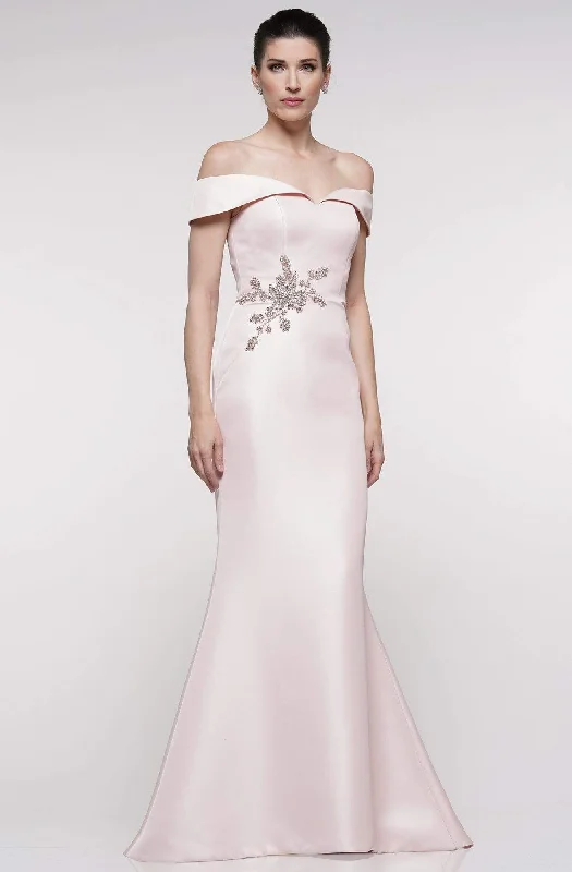Comfortable Fashion Looks Marsoni by Colors - MV1003 Off Shoulder Jewel Accented Mermaid Gown Comfortable Fashion Looks Marsoni by Colors - MV1003 Off Shoulder Jewel Accented Mermaid Gown