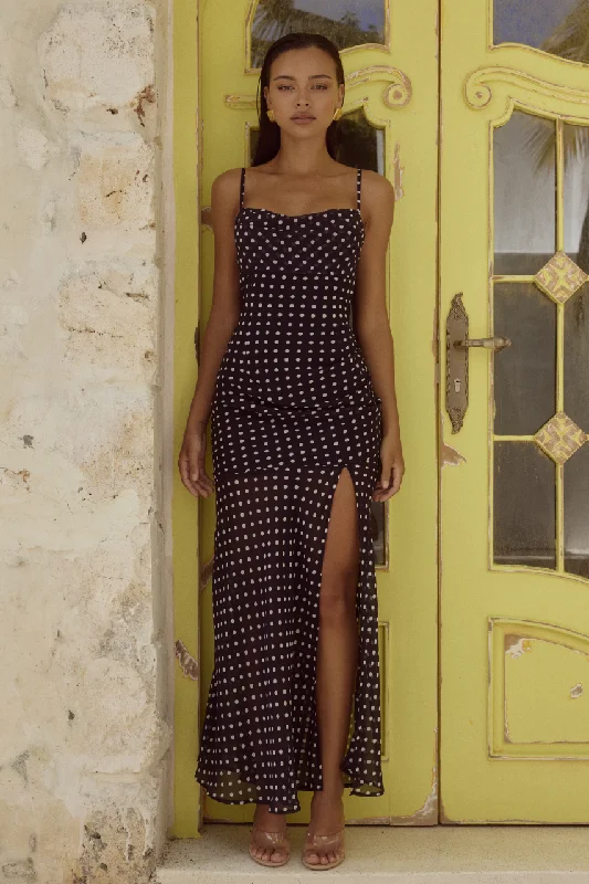 Easy Chic KYLEAH MAXI DRESS - BLACK/WHITE