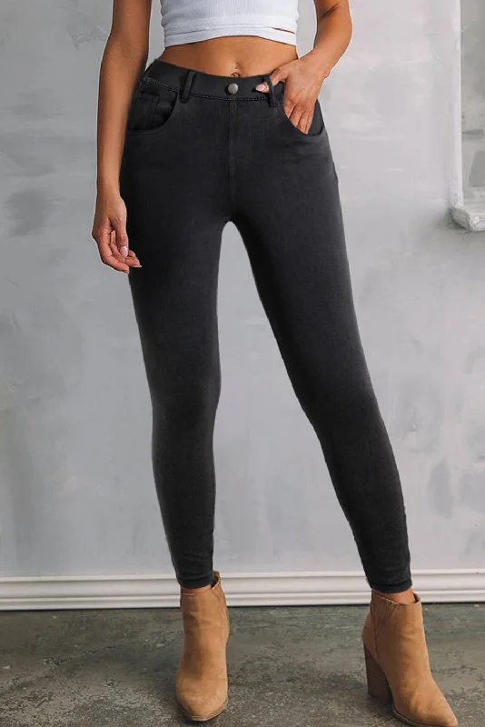 Comfortable Tops Black Skinny Fit High Waist Jeans