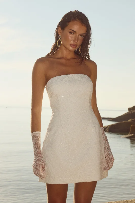 Cozy Chic Wear CARLETI MINI DRESS - IVORY