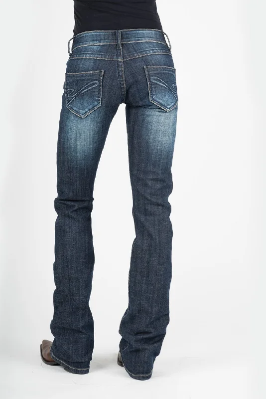 Easy Chic Stetson Womens 818 Fit S Back Pocket Blue Cotton Blend Jeans