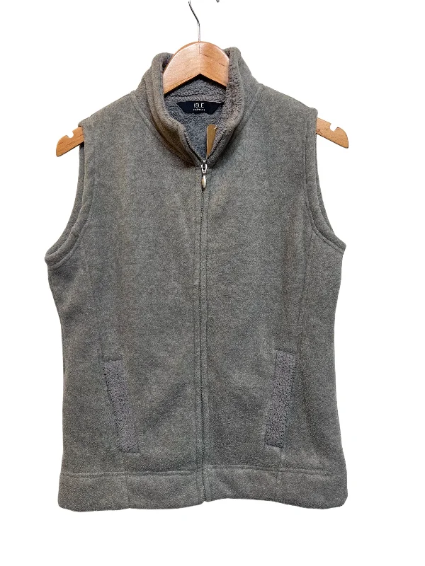 Comfortable Chic Women’s Grey Sleeveless Jacket (Size M)
