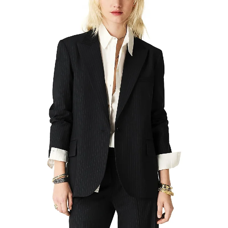 Comfortable Tops BA & SH Womens Payne Wool Blend Suit Separate One-Button Blazer