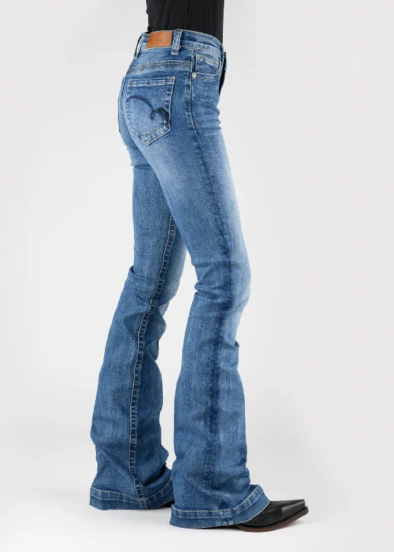 Relaxed Fashion Tin Haul Womens Libby Navy Deco Blue Cotton Blend Jeans