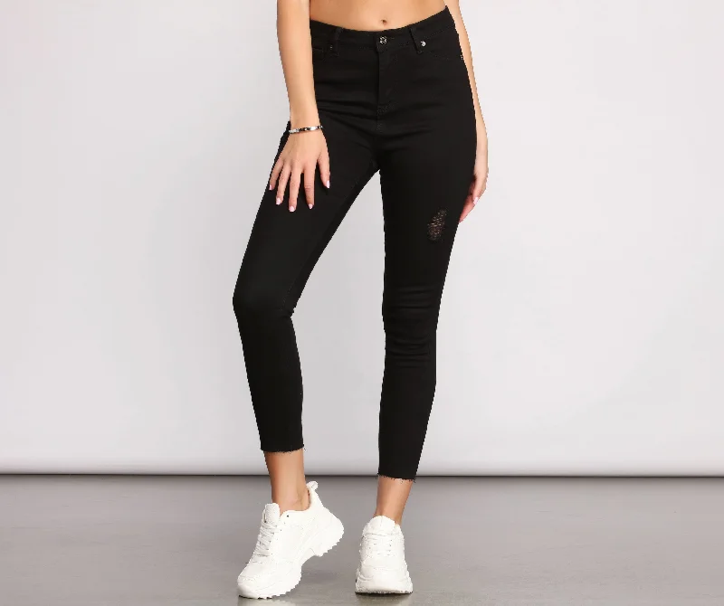 Soft Comfort High Rise Stun On Them Cropped Skinny Jeans