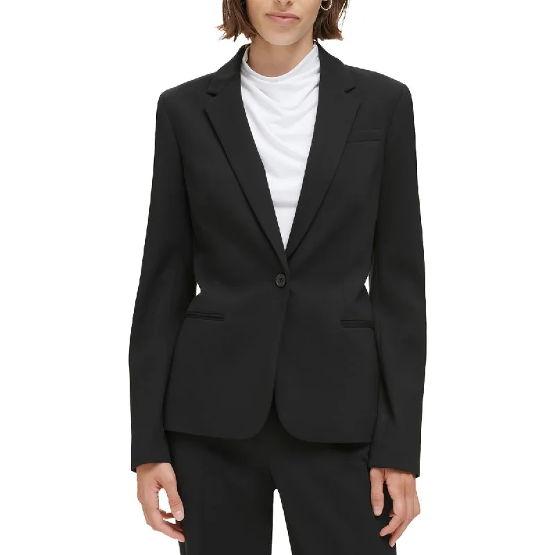 Warm Wear Calvin Klein Womens Office Business One-Button Blazer