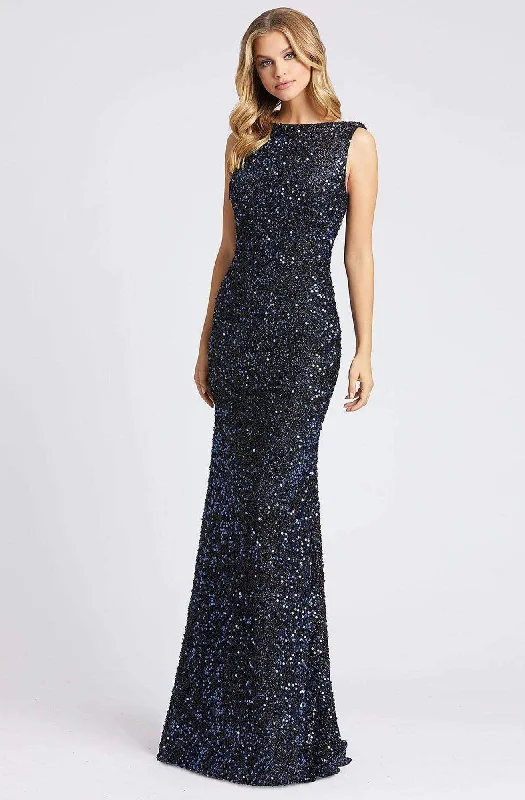 Casual Comfort Wear Ieena Duggal - 26331I Sequined Cowl Back Mermaid Gown