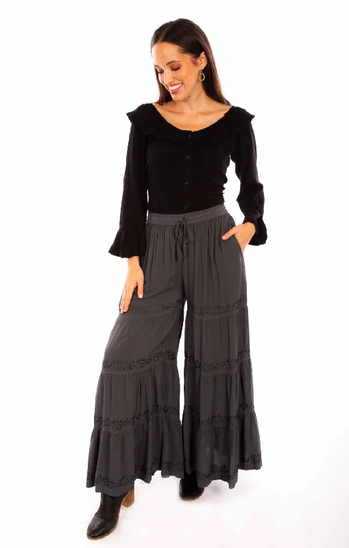 Casual Chic Outfits Scully Womens Gun Metal Rayon Palazzo Pants
