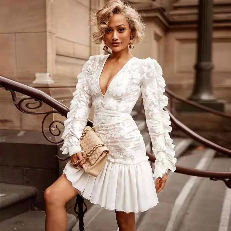Trendy Dresses Cheers Cotton Embroidered Eyelet Mini Dress - FINAL SALE