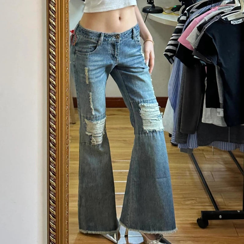 Cozy Essentials Wear Ripped High Vintage Washed Distressed Baggy Casual Wide Leg Jeans Cozy Essentials Wear Ripped High Vintage Washed Distressed Baggy Casual Wide Leg Jeans
