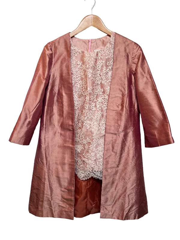 Cozy Essentials Joanna’s Bridal Pink Jacket with Flowery White Pink Top Set (Size XL)