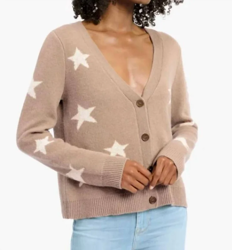 Cozy Chic Wear Celestine Cardigan In Chestnut