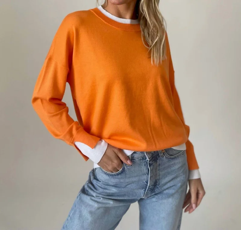 Smart Comfort Wear Claire Sweater In Orange