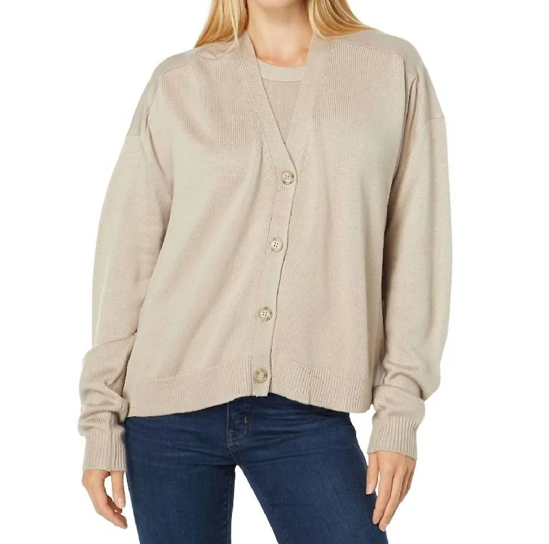 Easy-to-Wear Corinne Cardigan In Latte