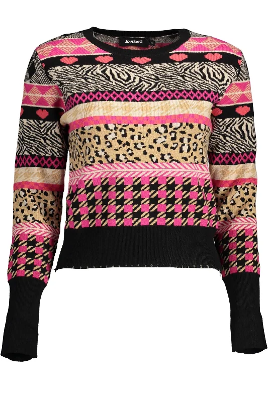 Warm Layers Desigual Elegant Long-Sleeved Round Neck Women's Sweater