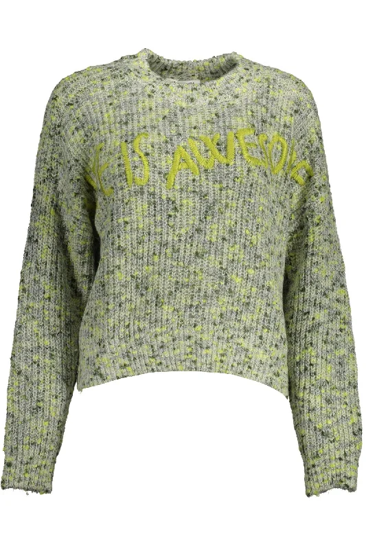 Cozy Apparel Desigual  Embroide Sweater with Contrasting Women's Accents