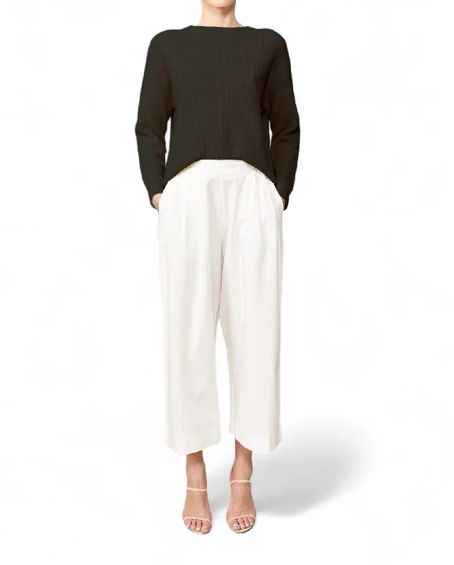 Light Layers Emily Cashmere Crewneck Pullover In Noir