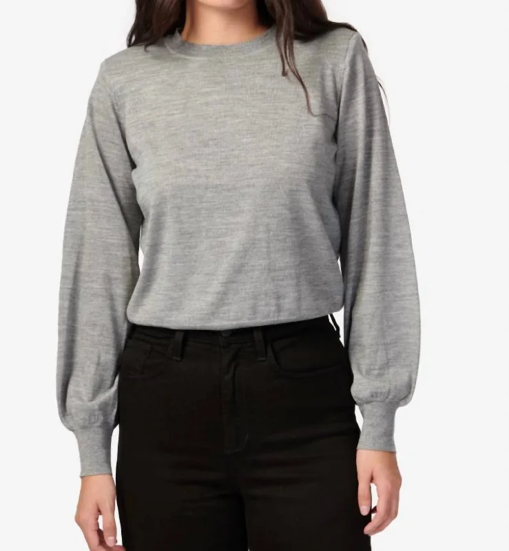 Timeless Style Gama Sweater In Silver Metallic