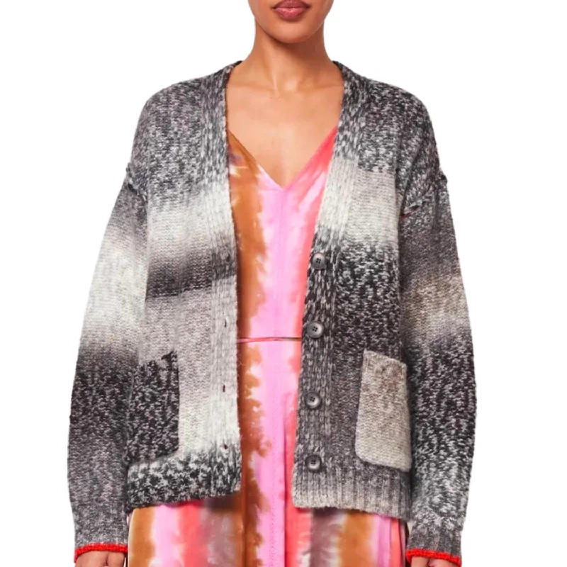 Elegant Fit Grandpas Cardigan In Grey