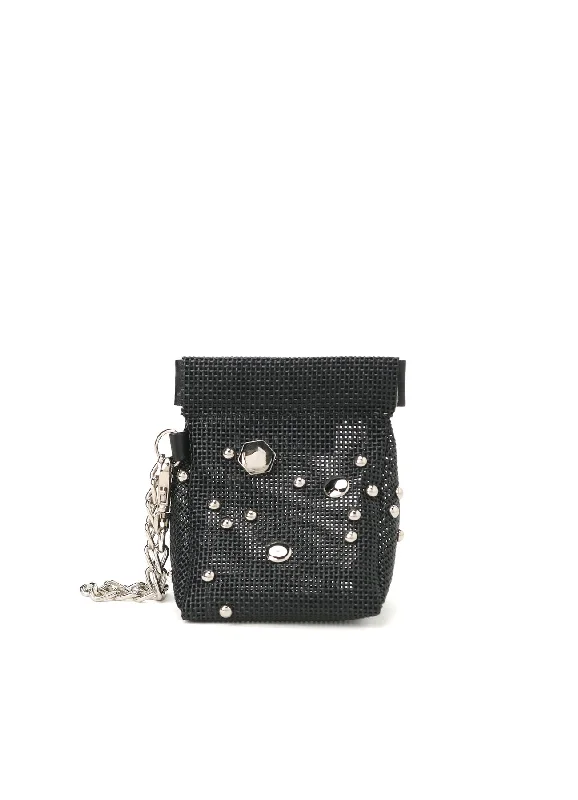 Breezy Outfits MICRO MESH DOT STUDS POUCH S