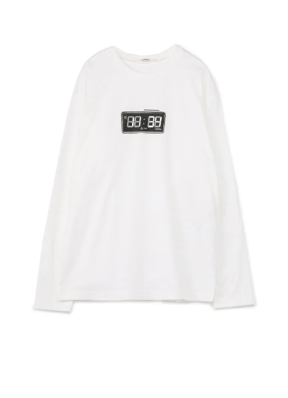 Timeless Outfits Clock Print Oversized Long T-Shirt