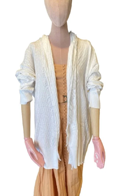 Easygoing Fashion Massimo Long Cardigan In Cloud