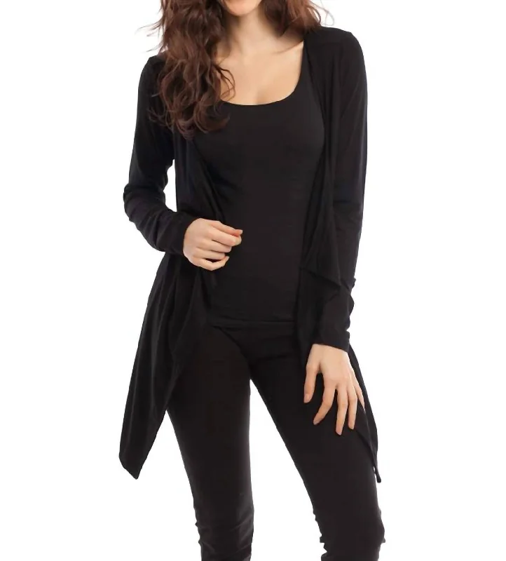 Stylish Casuals Paige Cardigan In Black