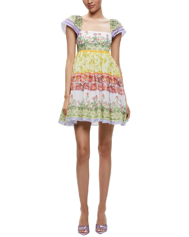 Warm Wear alice + olivia Tamia Babydoll Mini Dress