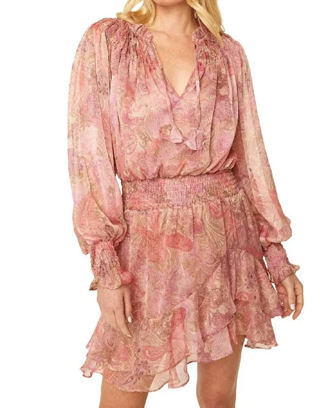 Easygoing Fashion Almaha Dress In Muted Paisley