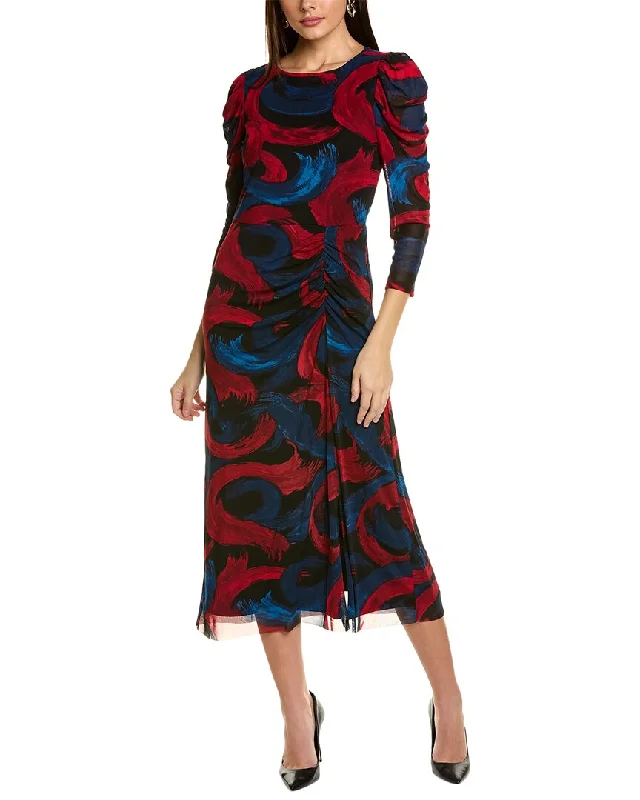 Fashionable Comfort Anne Klein Puff Sleeve Midi Dress