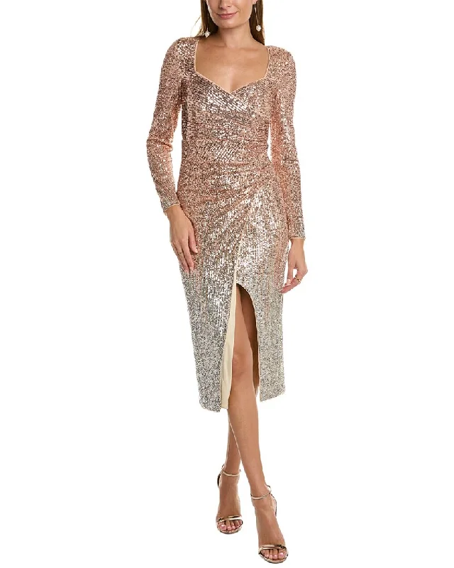 Easy Chic Badgley Mischka Ombre Sequin Cocktail Dress