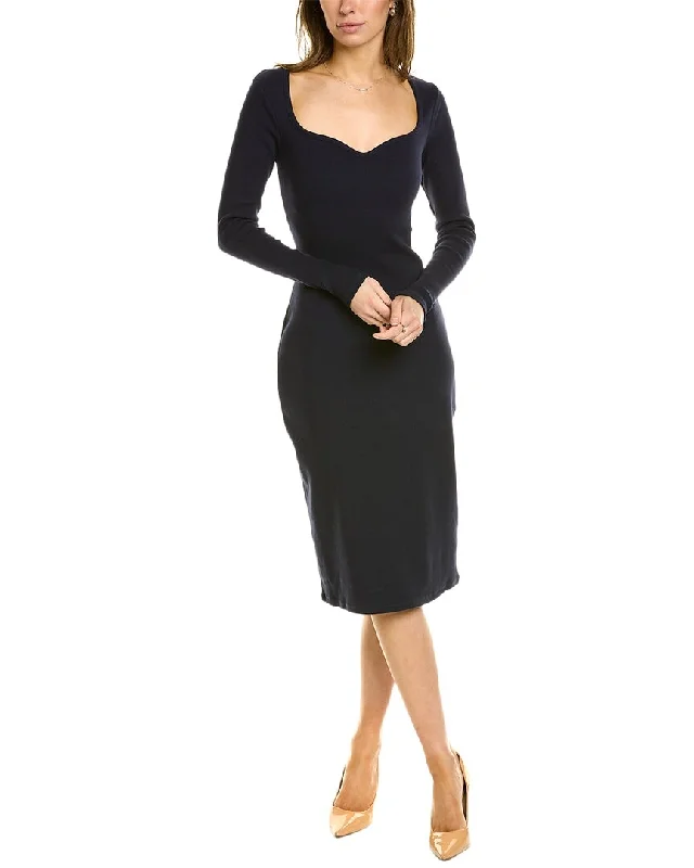 Warm Layers Boden Sweetheart Ribbed Jersey Sweaterdress