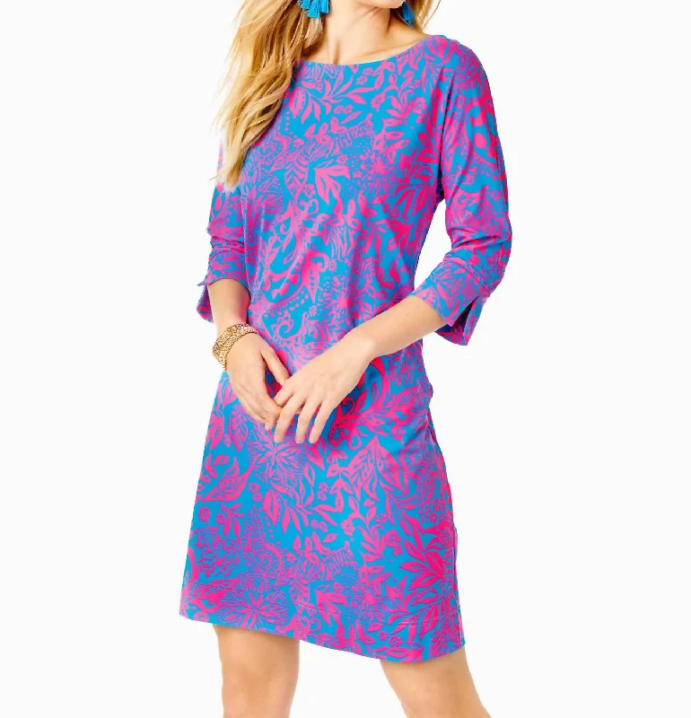 Sporty Wear Braedyn Dress In Aura Pink Leaf An Impression